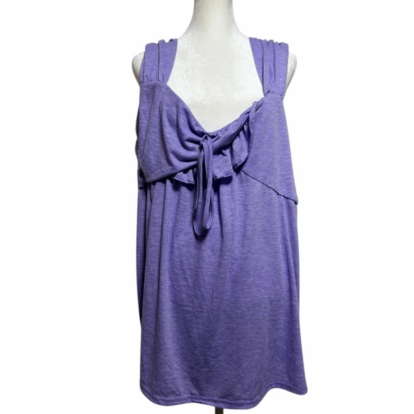 Rosegal Purple Lavender Tie-Front Tank Top - Size 5XL - NWT - Picture 3 of 7